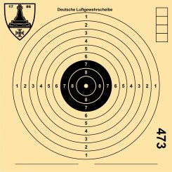 Deutsche Luftgewehr-Schießscheibe 