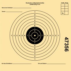 Alte deutsche Luftgewehr-Schießscheibe 