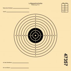 Alte deutsche Luftgewehr-Schießscheibe 