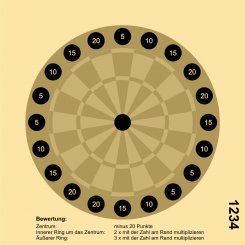 Dartschießscheibe 10² 