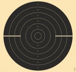 Rapid fire pistol target, 8 slots 250 pcs.