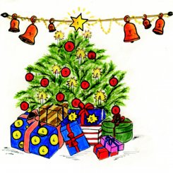 Weihnachtsbaum-Scheibe 