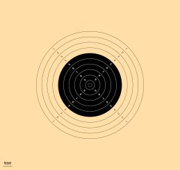 Großkaliber-Scheibe reduziert auf 100m 