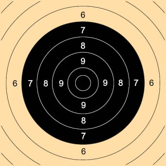 Card centre Service rifle target 
