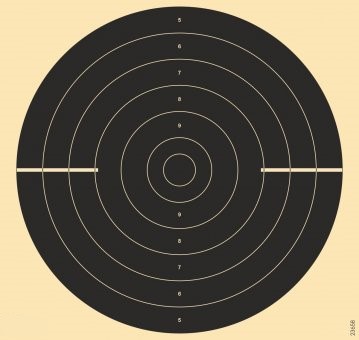 Rapid fire pistol target with 4 slots 